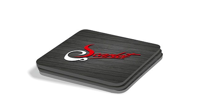 COASTERS--scarlet